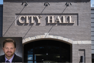 City Hall. (Inset) Bill Bell, former Montrose city manager.